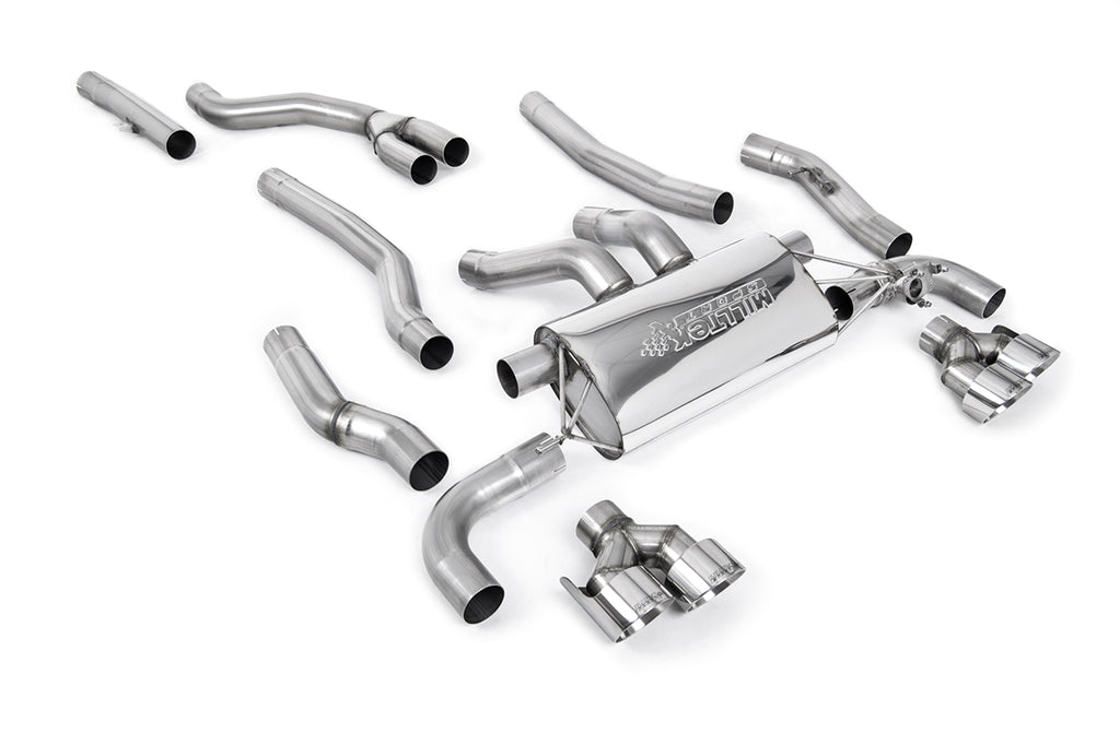 Milltek Cat-Back Exhaust for BMW M240i G42, Quad GT-100 Polished Tips