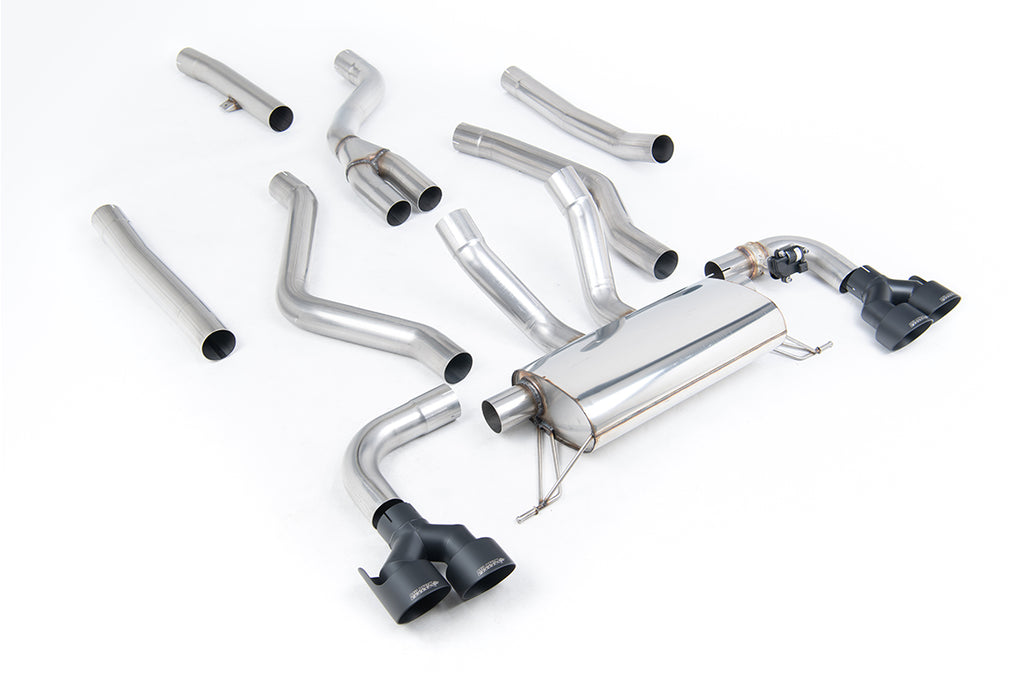 Milltek Cat-Back Exhaust for BMW G20 M340i & G22 M440i, Cerakote Black Tips