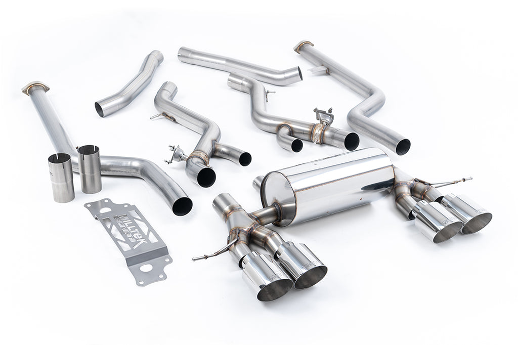 Milltek Non-Resonated Cat-Back Exhaust for BMW G87 M2, Polished Tips