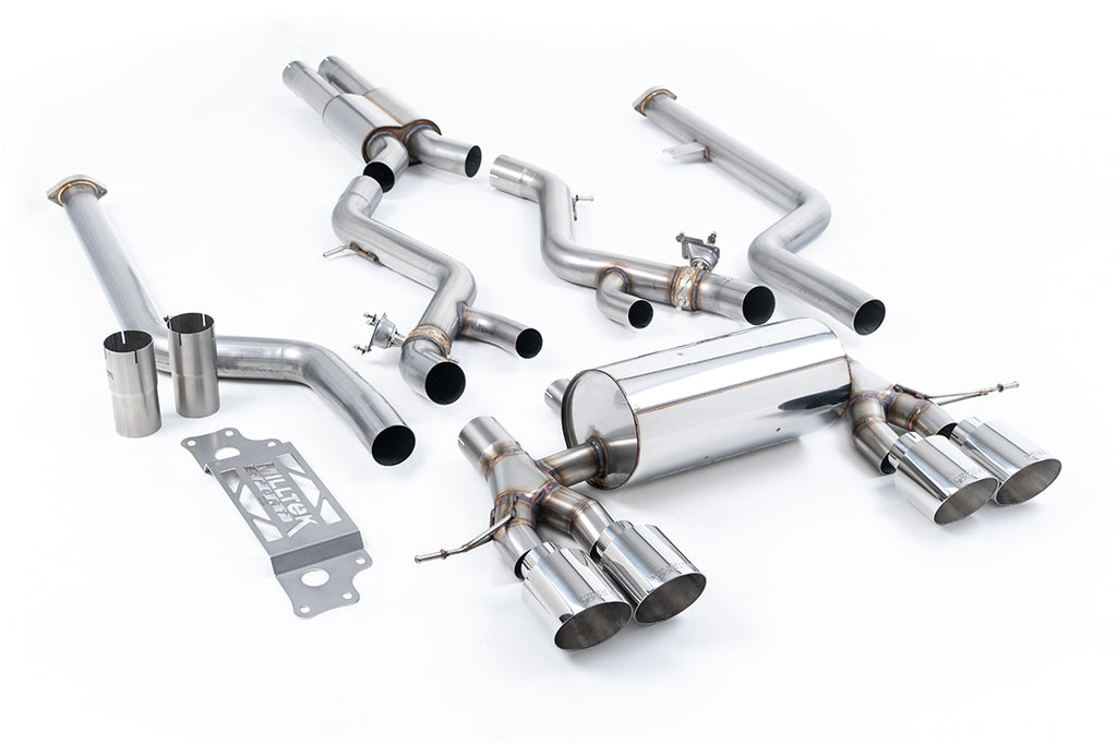 Milltek Resonated Cat-Back Exhaust for BMW G87 M2, Polished Tips