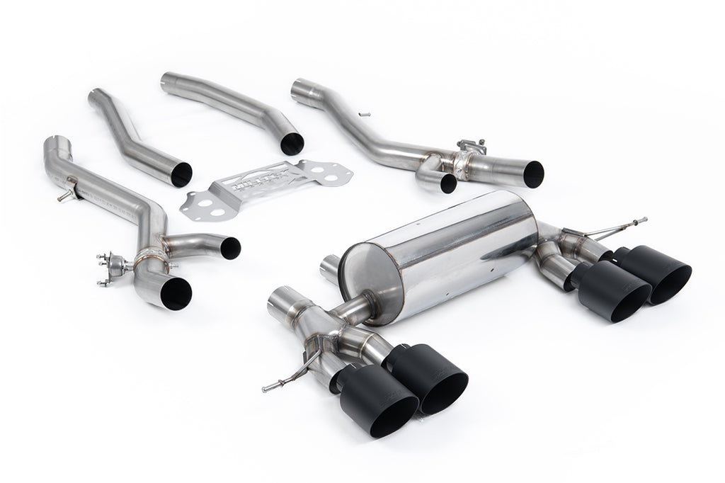 Milltek 80mm OPF/GPF Back Exhaust for BMW G8X M3 M4, Cerakote Black Tips