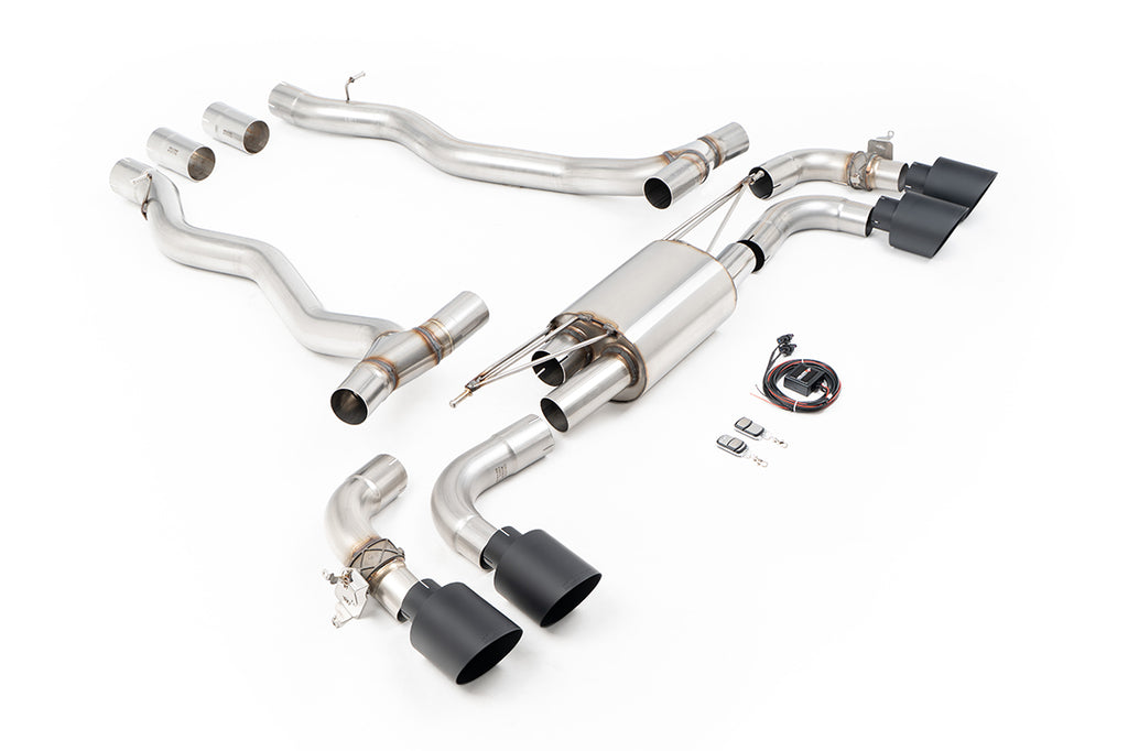 Milltek 80mm Axle-Back Exhaust for BMW G90 M5, Cerakote Black Tips