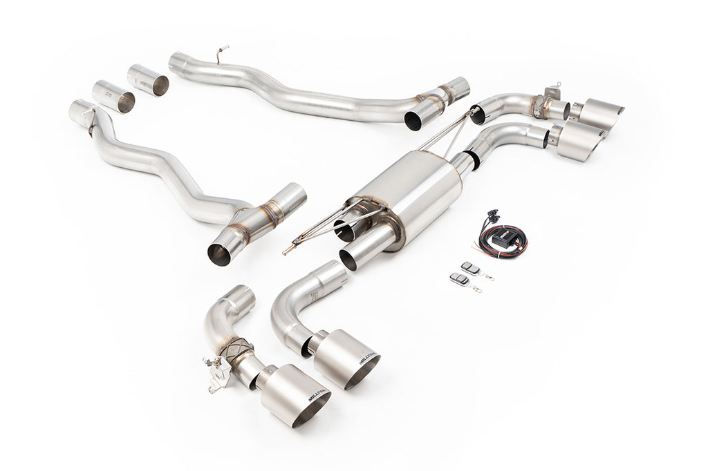 Milltek 80mm Axle-Back Exhaust for BMW G90 M5, Brushed Titanium Tips