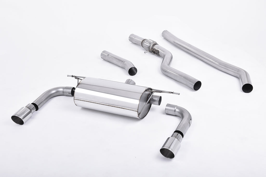 Milltek Non-Resonated Cat-Back Exhaust for BMW F30 328i M Sport, Twin Polished Tips