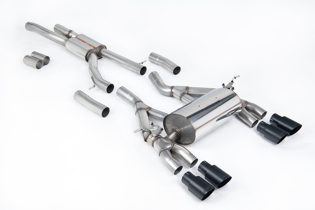 Milltek Cat-Back Exhaust for BMW F80 M3 F82 M4, Cerakote Black Tips