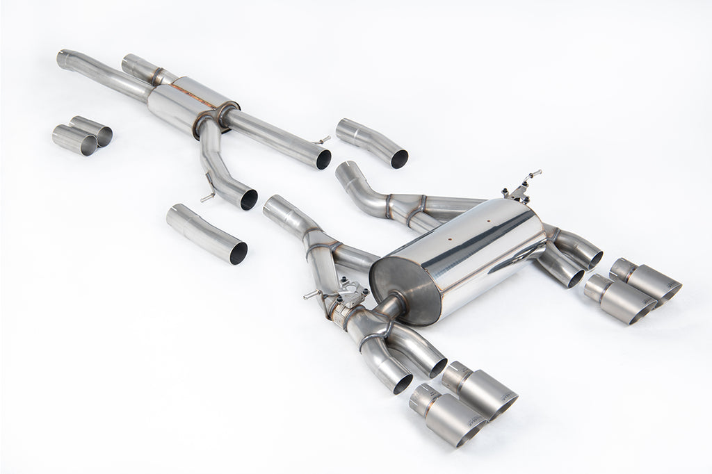 Milltek Cat-Back Exhaust for BMW F80 M3 F82 M4, Brushed Titanium Tips