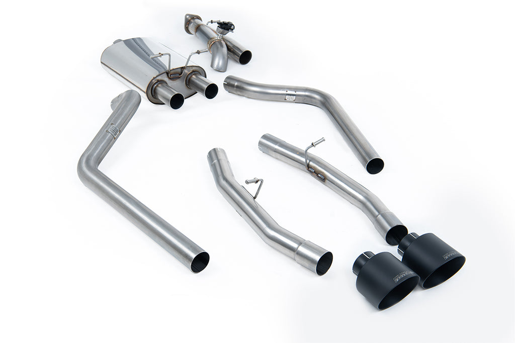 Milltek Valved Cat-Back Exhaust for Dodge Ram 1500 5th Gen Hemi, Cerakote Black Tips