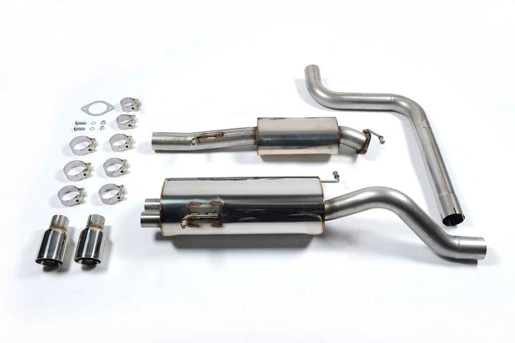 Milltek Resonated Race Cat-Back Exhaust for Ford Fiesta MK7 ST, Polished Tips