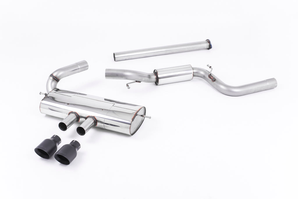 Milltek Road+ Cat-Back Exhaust for Ford Focus MK3 ST, Cerakote Black Tips
