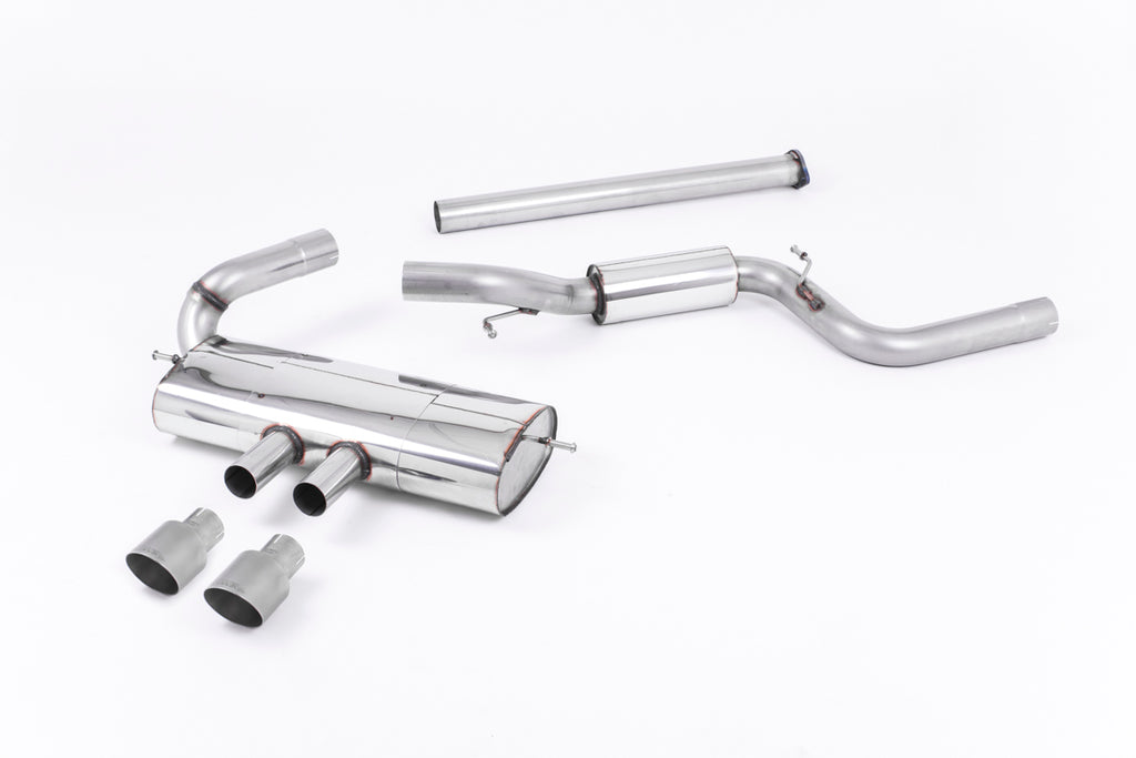 Milltek Road+ Cat-Back Exhaust for Ford Focus MK3 ST, Brushed Titanium Tips