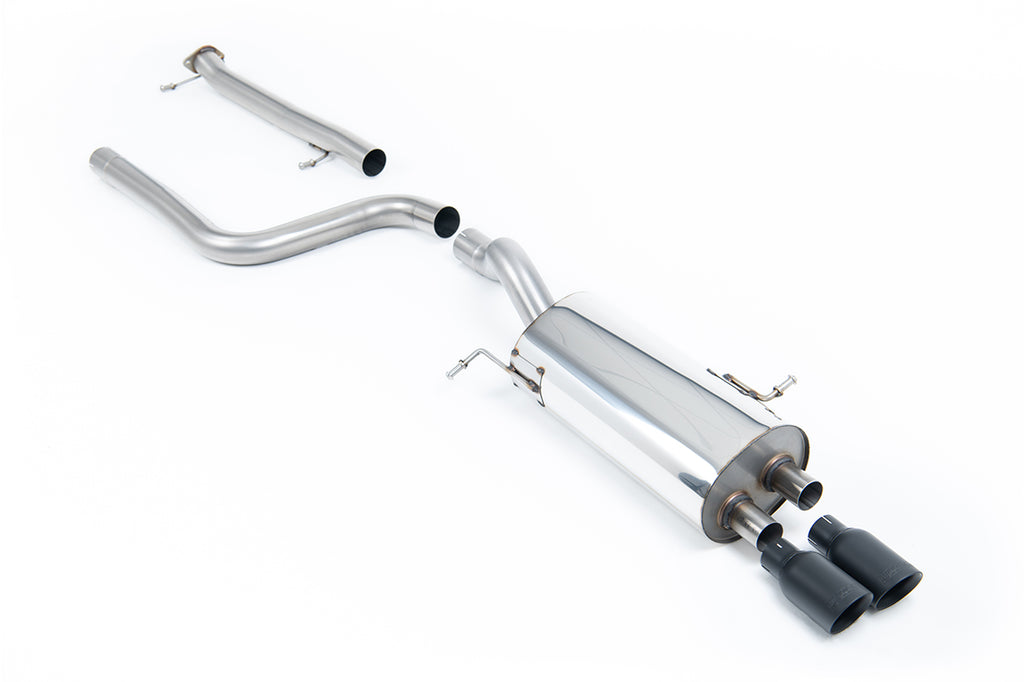 Milltek Non-Resonated Cat-Back Exhaust for Ford Fiesta MK7 ST, Cerakote Black Tips
