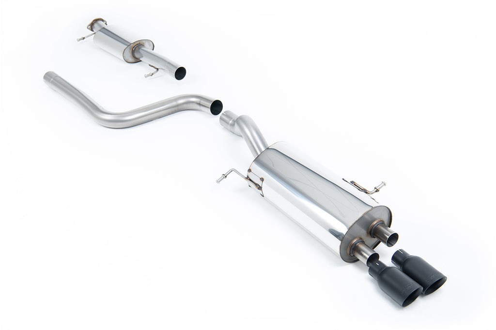 Milltek Resonated Cat-Back Exhaust for Ford Fiesta MK7 ST, Cerakote Black Tips