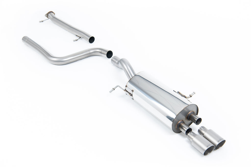 Milltek Non-Resonated Cat-Back Exhaust for Ford Fiesta MK7 ST, Brushed Titanium Tips