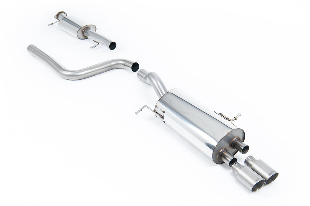 Milltek Resonated Cat-Back Exhaust for Ford Fiesta MK7 ST, Brushed Titanium Tips