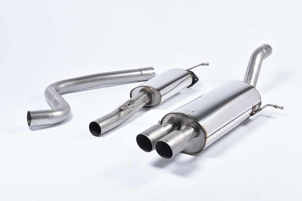 Milltek Non-Resonated Race Cat-Back Exhaust for Ford Fiesta MK7 ST, Brushed Titanium Tips