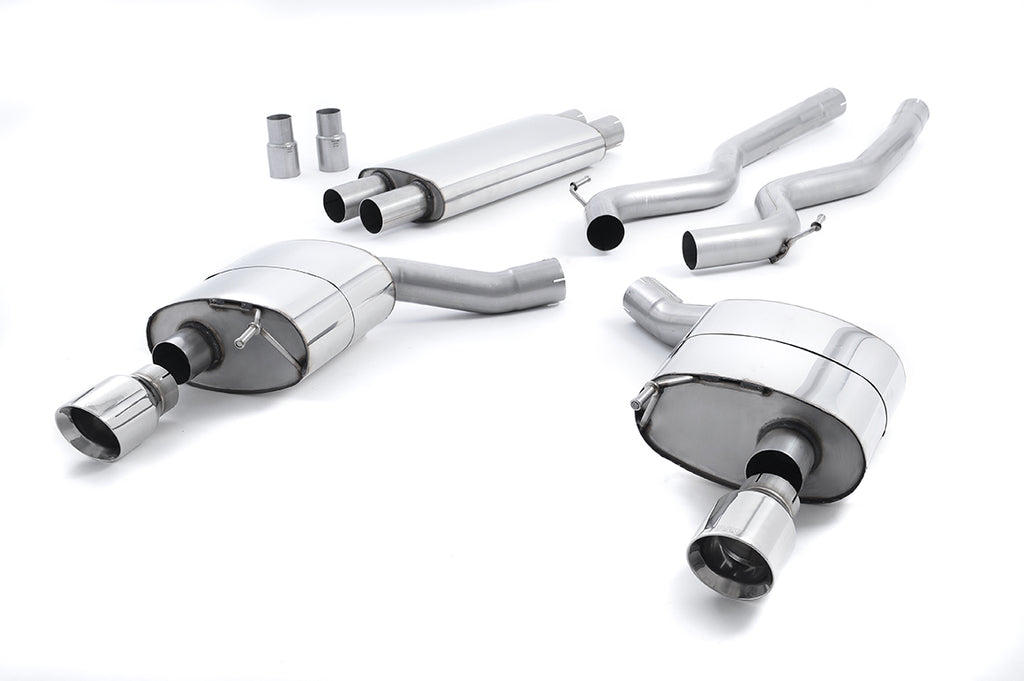Milltek Resonated Cat-Back Exhaust for Ford Mustang 5.0 GT, Polished Tips