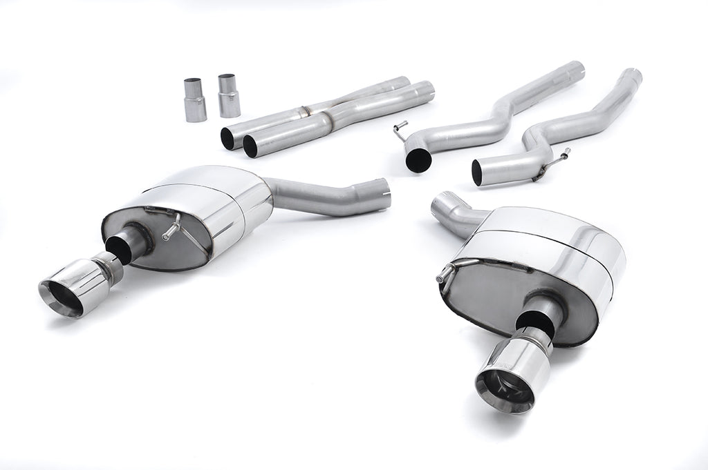 Milltek Non-Resonated Dual-Outlet Cat-Back Exhaust for Ford Mustang 5.0 GT, Polished Tips