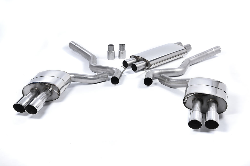 Milltek Resonated Cat-Back Exhaust for Ford Mustang 5.0 GT Fastback, Polished Tips