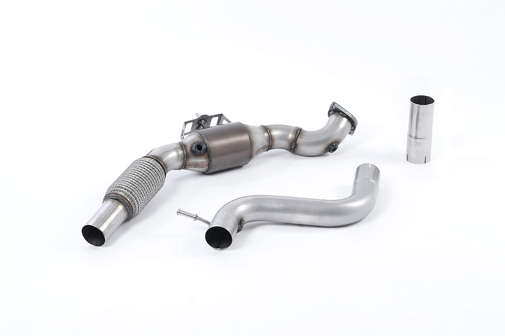 Milltek Large Bore Downpipe Hi-Flow Sports Cat for Ford Mustang 2.3 EcoBoost (S550 Fastback)