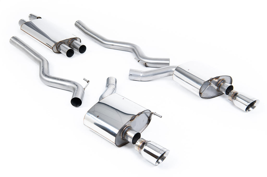 Milltek Resonated Cat-Back Exhaust for Ford Mustang S550, Polished Tips