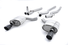 Load image into Gallery viewer, Milltek Non-Resonated Dual-Outlet Cat-Back Exhaust for Ford Mustang S550 2.3 EcoBoost, Cerakote Black Tips