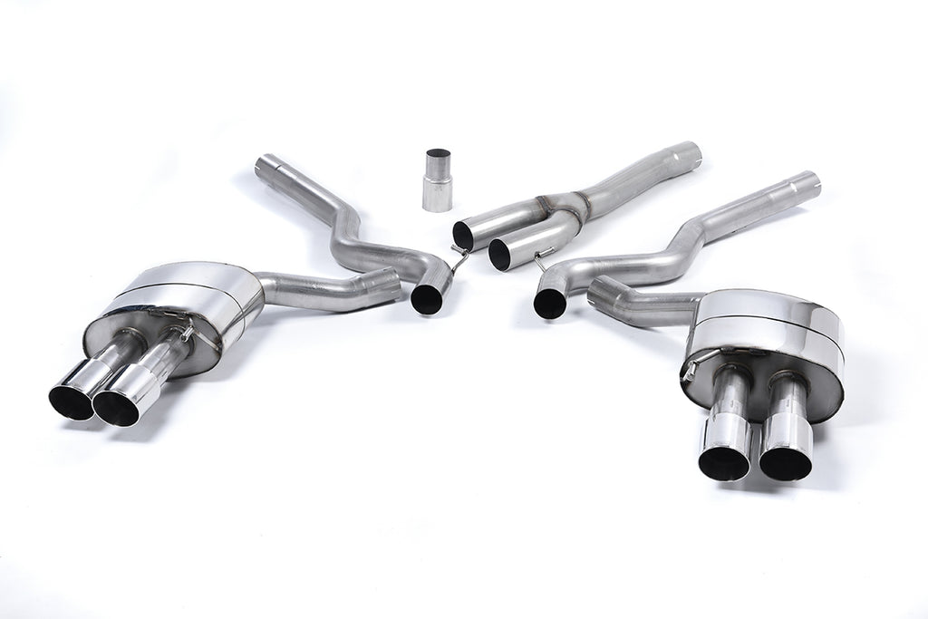 Milltek Resonated Cat-Back Exhaust for Ford Mustang S550 2.3L, Polished Tips