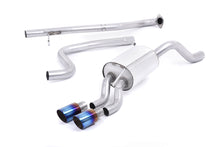 Load image into Gallery viewer, Milltek Non-Resonated Cat-Back Exhaust for Ford Fiesta MK7 1.0T Ecoboost, Burnt Titanium Tips