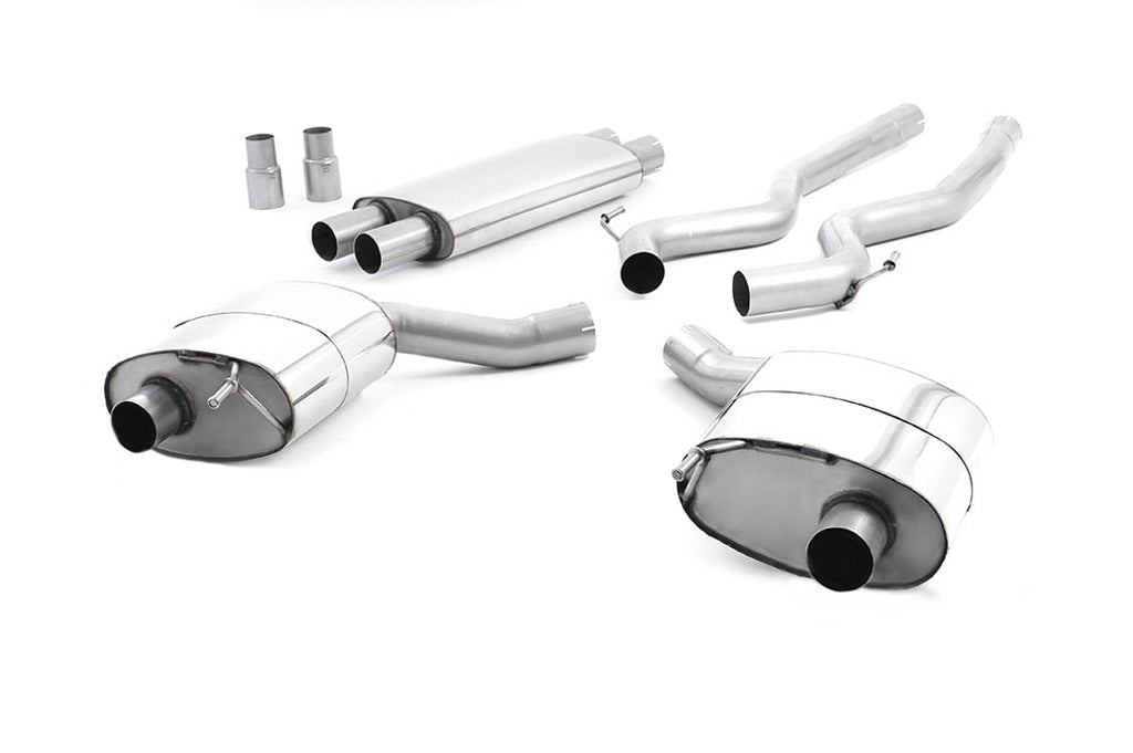 Milltek Resonated Cat-Back Exhaust for Ford Mustang GT 5.0, Brushed Titanium Tips