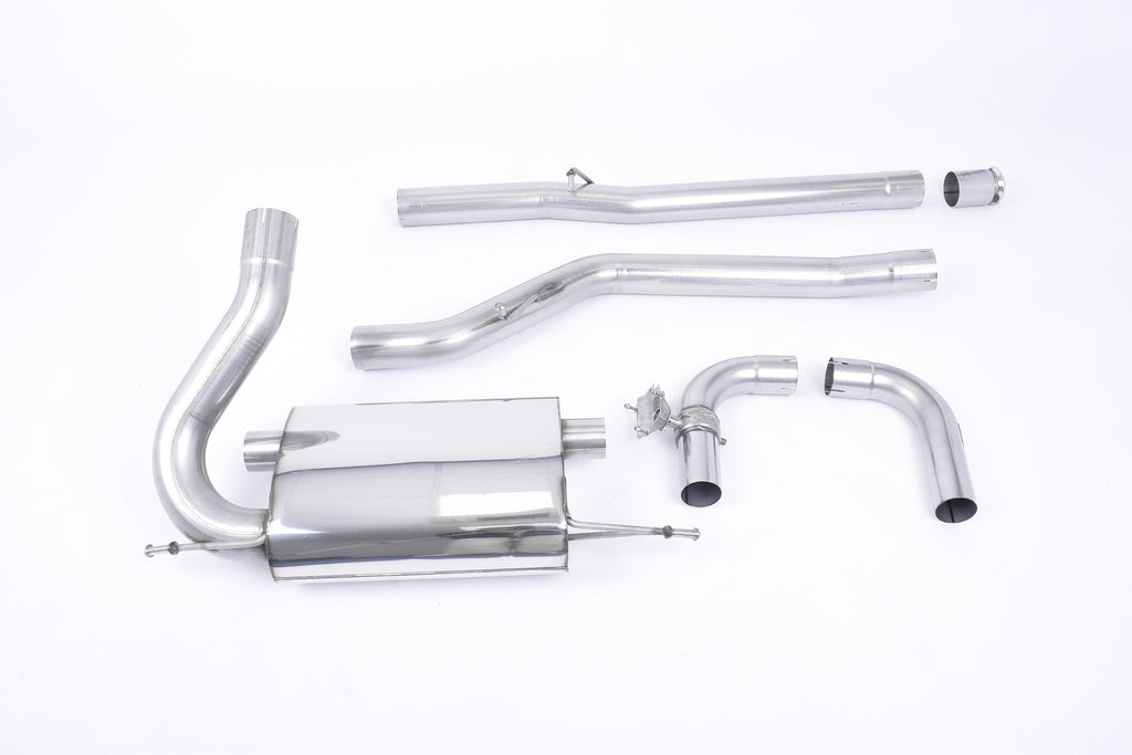Milltek Non-Resonated Cat-Back Exhaust for Ford Focus MK3 RS, Carbon Fibre Tips