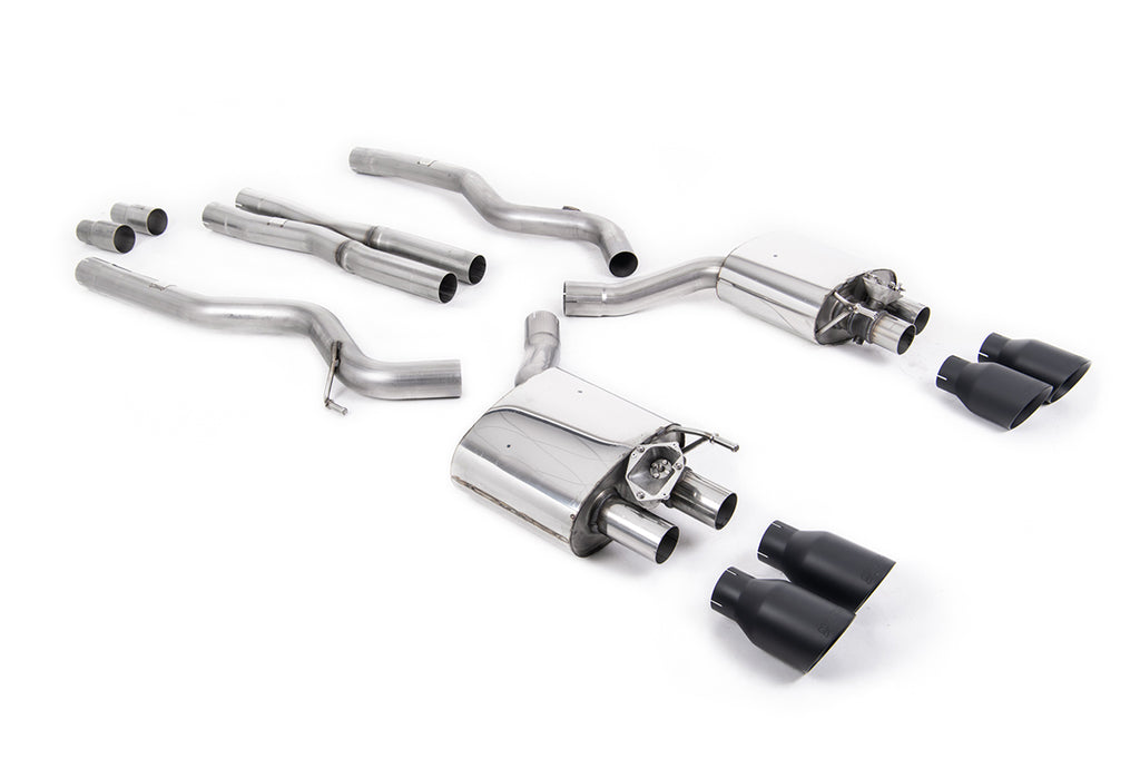 Milltek Cat-Back Exhaust for Ford Mustang 5.0 GT Fastback, Cerakote Black Tips