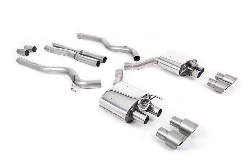 Milltek Cat-Back Exhaust for Ford Mustang 5.0 GT Fastback, Brushed Titanium Tips