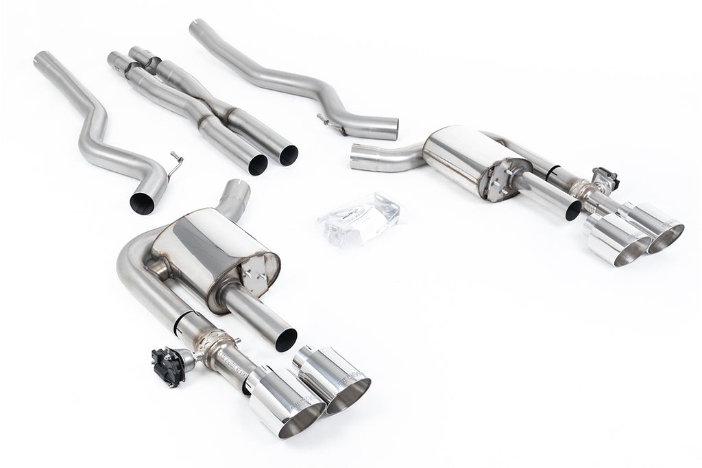 Milltek Active Valved Cat-Back Exhaust for Ford Mustang 5.0 Dark Horse, Polished Tips