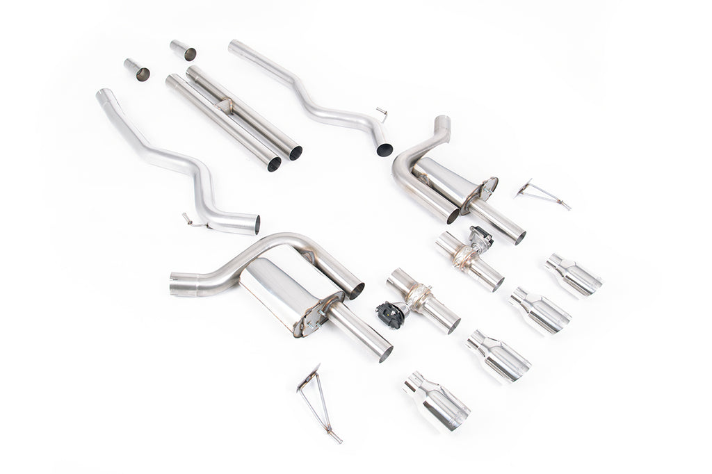 Milltek Valved H-Pipe Cat-Back Exhaust for Ford Mustang S650 GT, Polished Tips