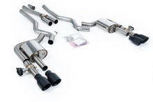Load image into Gallery viewer, Milltek Valved Non-Resonated Cat-Back for Ford Mustang S650, Cerakote Black Tips