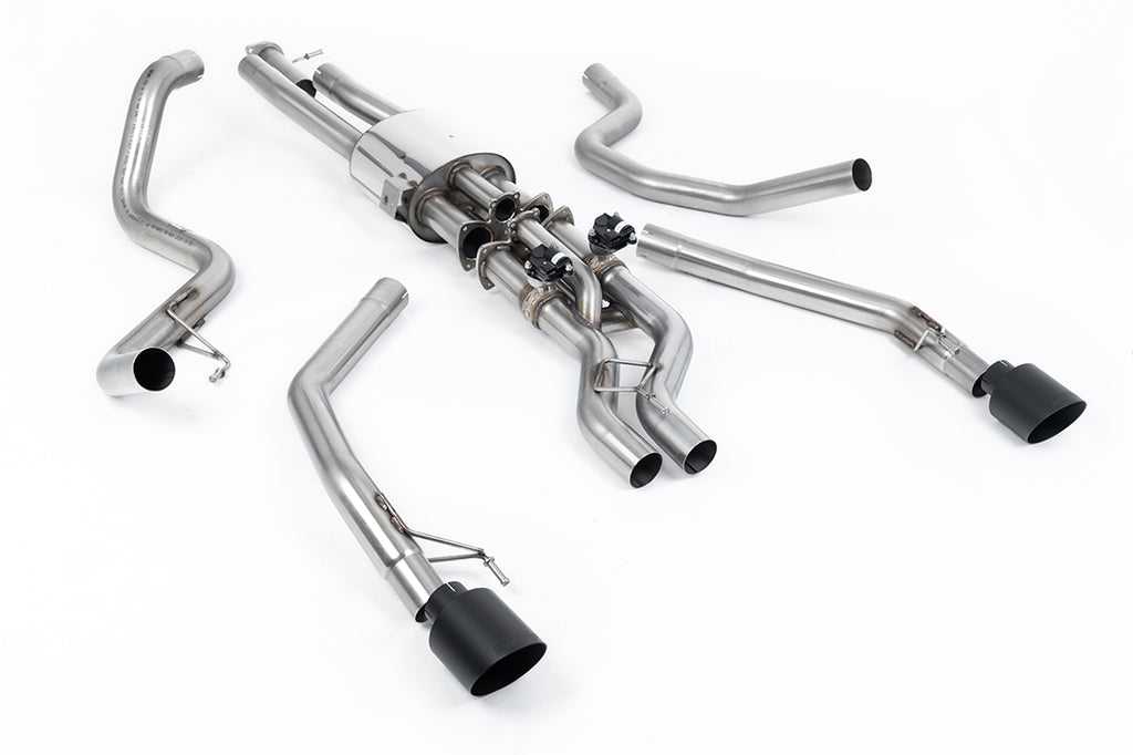 Milltek Valved Cat-Back Exhaust for Ford Ranger Raptor, Cerakote Black Tips