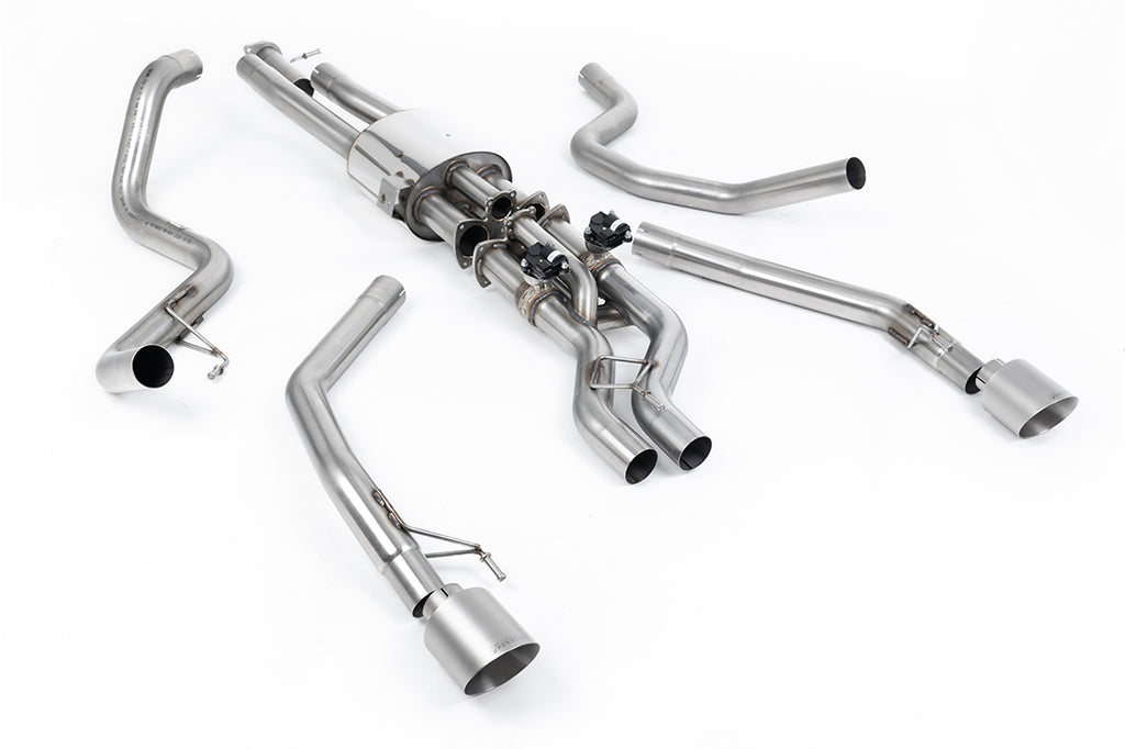 Milltek Valved Cat-Back Exhaust for Ford Ranger Raptor, Brushed Titanium Tips