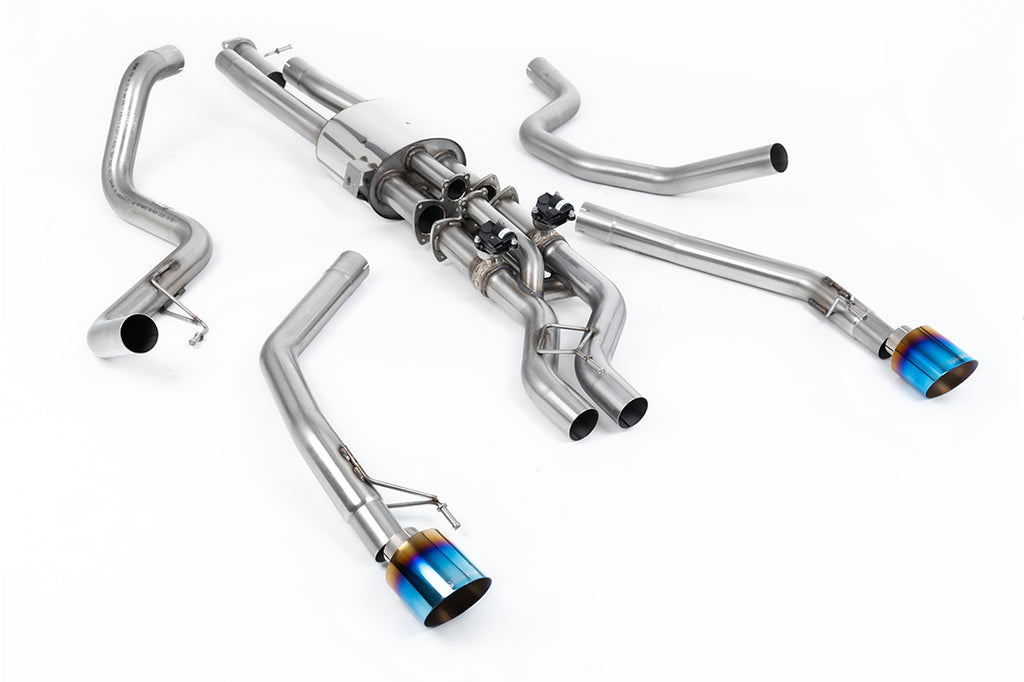 Milltek Valved Cat-Back for Ford Ranger Raptor 3.0 V6, Burnt Titanium Tips