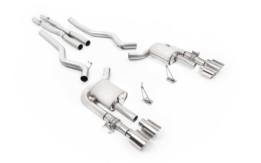 Milltek Active Valved Cat-Back Exhaust for Ford Mustang 5.0 GT500, Polished Tips