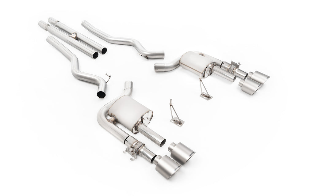 Milltek Active Valved Cat-Back Exhaust for Ford Mustang GT500, Brushed Titanium Tips (SSXFD460)