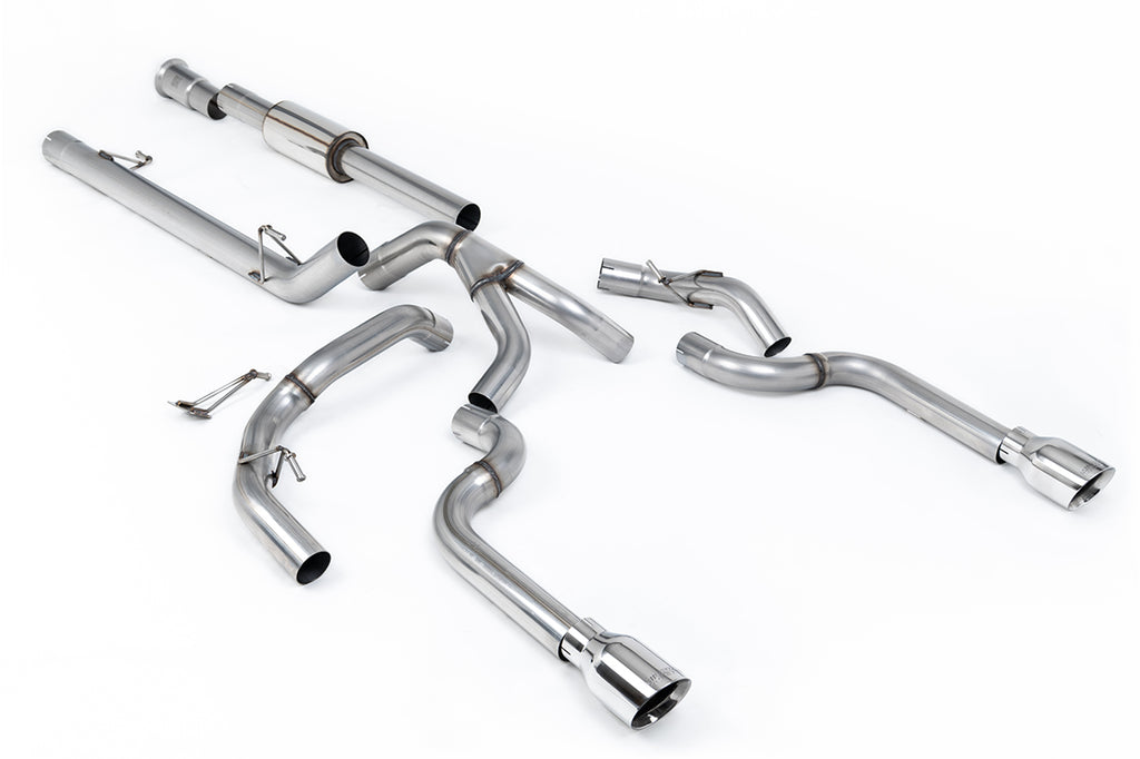Milltek Race Road+ Dual-Outlet Cat-Back Exhaust for Ford F-150 SuperCrew 5.0 V8, Polished Tips