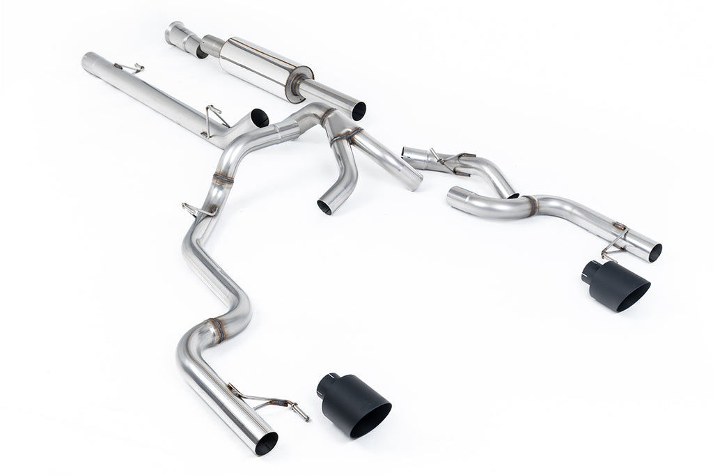 Milltek Road+ Resonated Cat-Back for Ford F-150 SuperCrew Tremor, Cerakote Black Tips