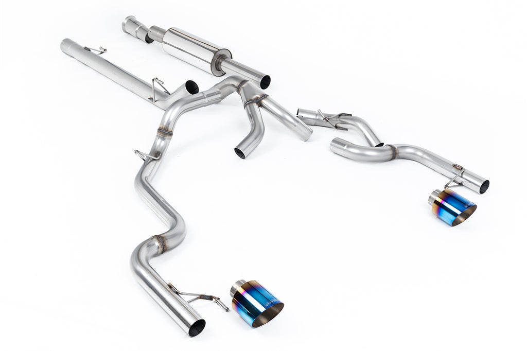 Milltek Road+ Resonated Cat-Back for Ford F-150 SuperCrew Tremor, Burnt Titanium Tips