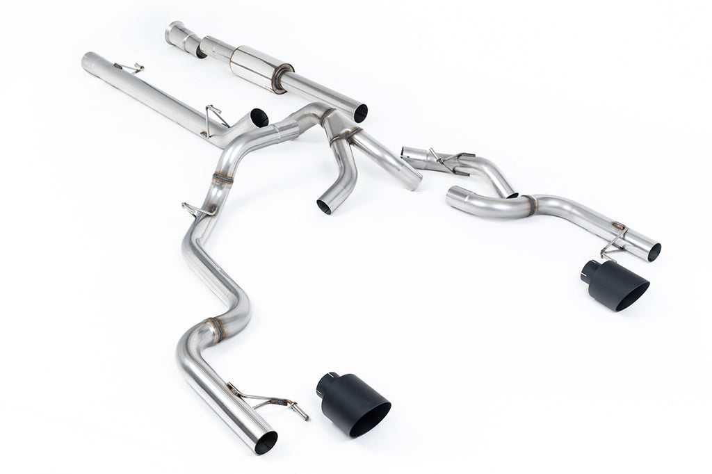 Milltek Race Cat-Back Exhaust for Ford F-150 SuperCrew 5.0 V8 Tremor, Cerakote Black Tips