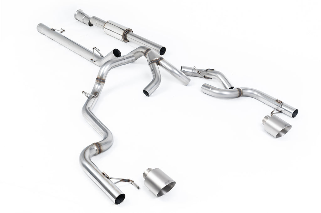 Milltek Race Cat-Back Exhaust for Ford F-150 SuperCrew 5.0 V8, Brushed Titanium Tips