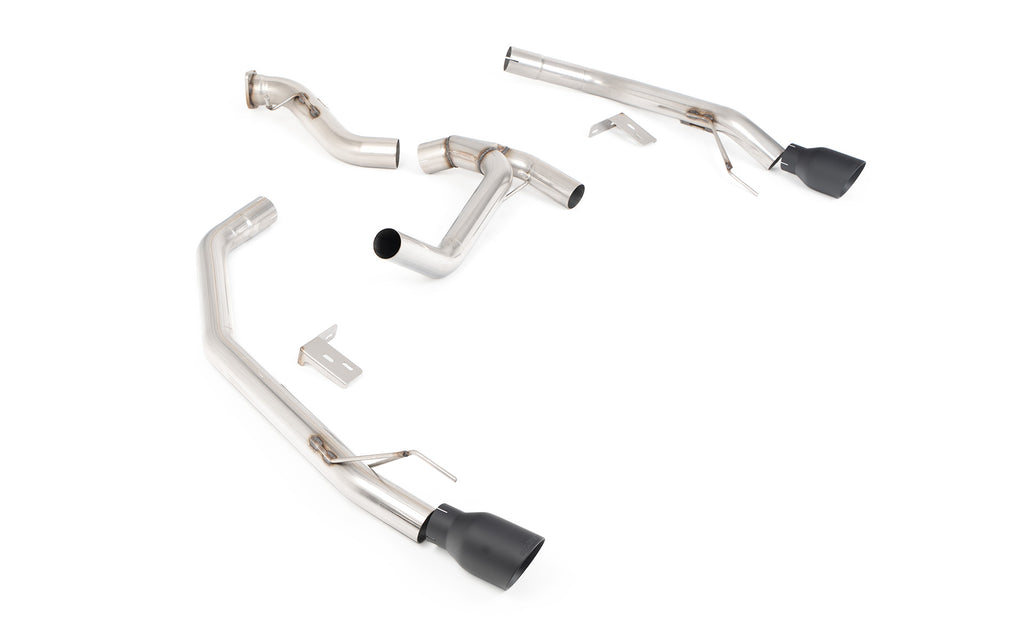 Milltek Axle-Back with Twin Outlet for Ford Ranger 3.0 V6, Cerakote Black Tips