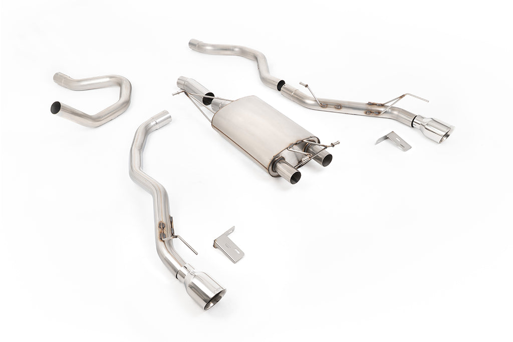 Milltek Front Pipe-Back Exhaust for Ford Ranger 2.3 Turbo, Polished Tips