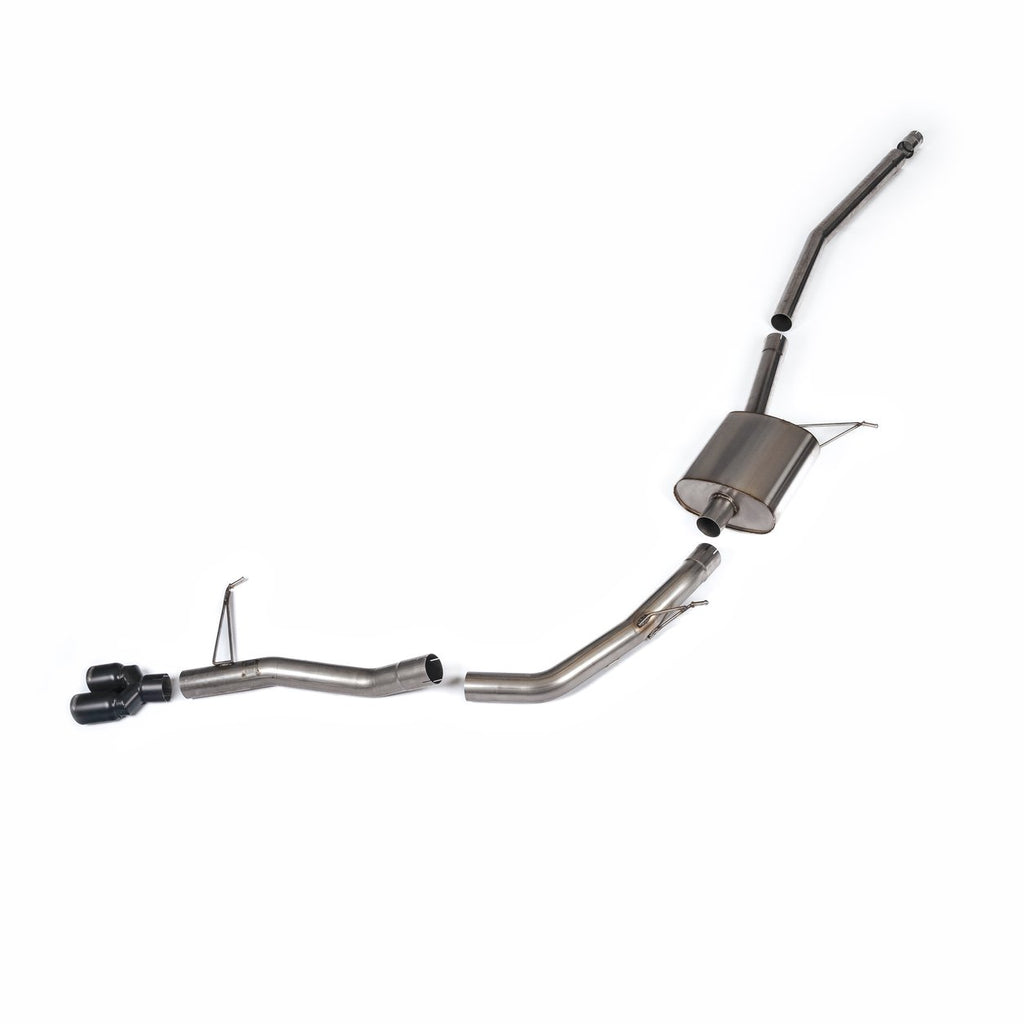 Milltek Secondary Cat-Back with Side Exit for Ford Maverick 2.0T AWD, Cerakote Black Tips