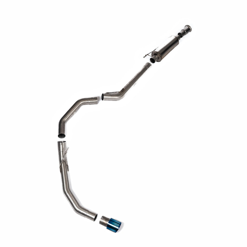 Milltek Road+ Cat-Back with Single Rear Exit for Ford F150 Single Cab 5.0 V8, Burnt Titanium Tips