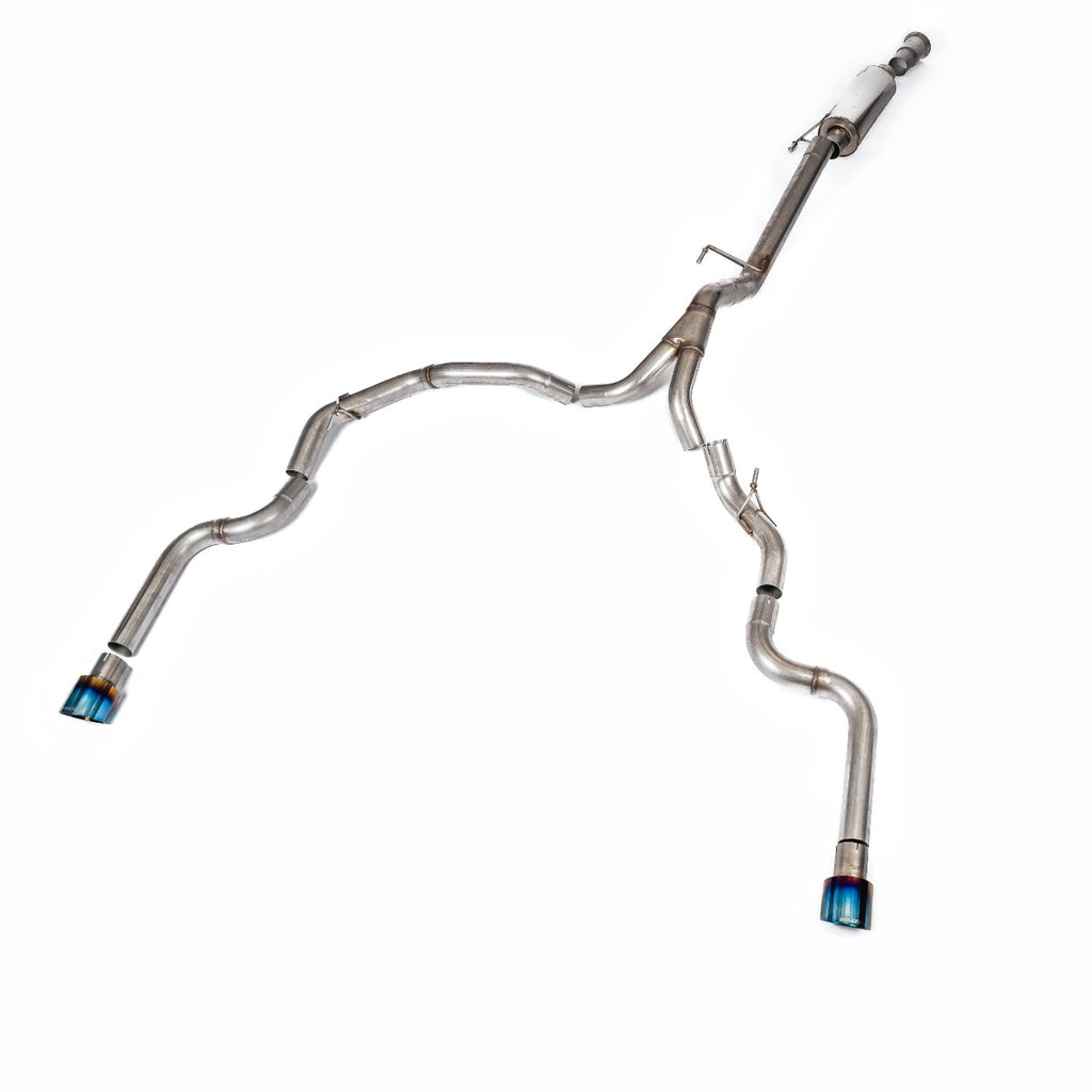 Milltek Road+ Cat-Back with Dual Rear Exit for Ford F150 Single Cab 5.0 V8, Burnt Titanium Tips