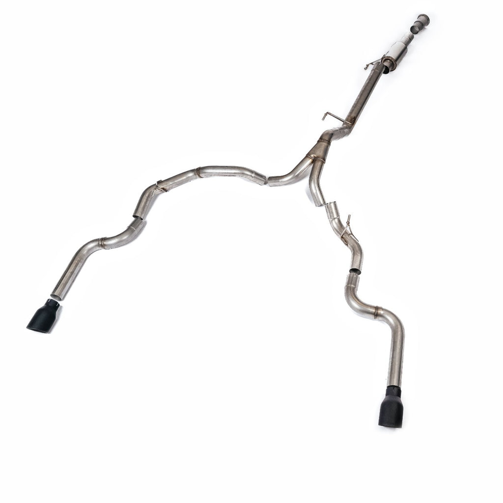 Milltek Race Cat-Back with Dual Rear Exit for Ford F150 Single Cab 5.0 V8, Cerakote Black Tips